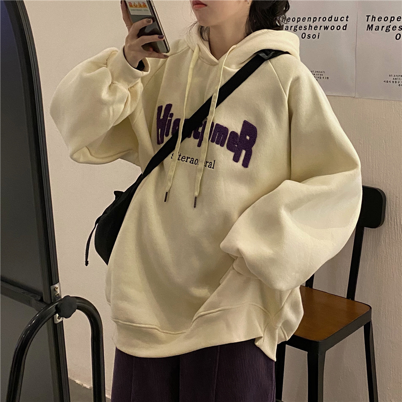 Áo Hoodie Mỏng Dáng Rộng Phong Cách Harajuku Hàn Quốc