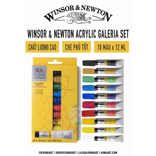 Set màu winsor & newton galeria acrylic colour 12ml tubes