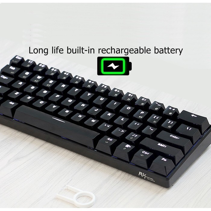 [ NEW ] TẶNG USB 2.4G - Bàn phím cơ không dây Royal Kludge RK61 Bluetooth 61 phím kết nối 2 chế độ pin sạc 750mAh | BigBuy360 - bigbuy360.vn