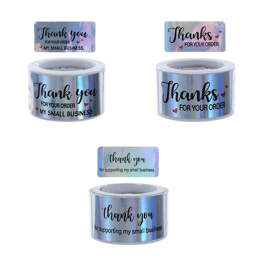 CONOPERY Cuộn 120 Miếng Dán Chữ Thank You Trang Trí Đa Năng