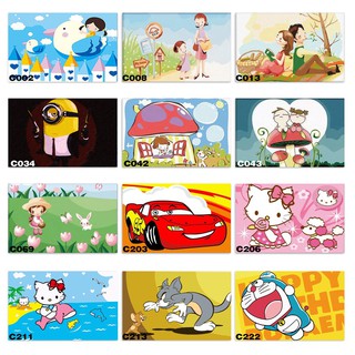 Tranh tô màu theo số mini size 20x30cm (Cho trẻ em từ 10 tuổi) - Tranh sơn dầu số hóa khổ nhỏ cute dễ thương