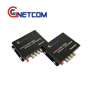 Bộ chuyển đổi video sang quang 4 kênh 1080P (2MP) Gnetcom HL-4V-20T/R-1080P