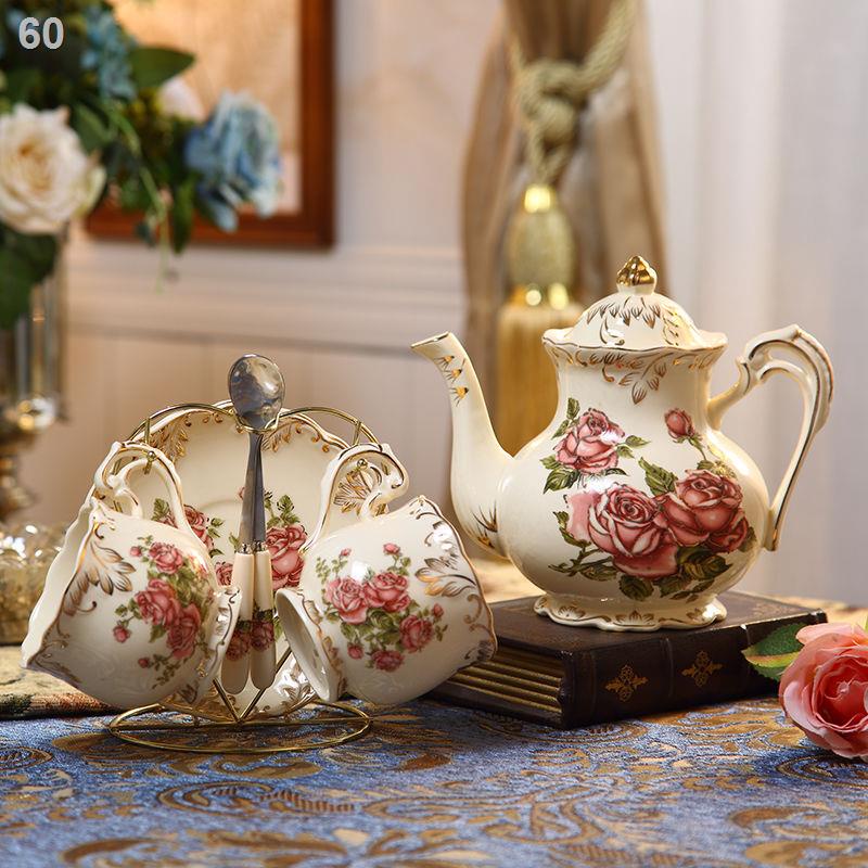 (Cái cốc)Bộ tách cà phê gốm sứ phong cách Châu Âu Nhỏ sang trọng kiểu Anh trà buổi chiều đơn giản về nhà với đĩa và thìa