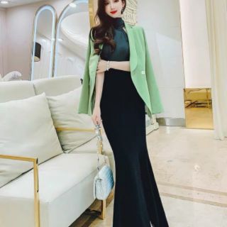 chân váy maxi body xẻ chân