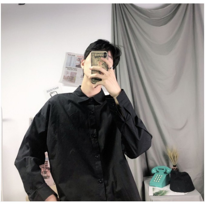 Áo Sơ mi đen trắng dài tay nam nữ chất đẹp cực dễ phối đồ | BigBuy360 - bigbuy360.vn