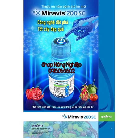 Miravis 200SC 100ml, sản phẩm trị nấm bệnh cho cây rau màu. thumbnail