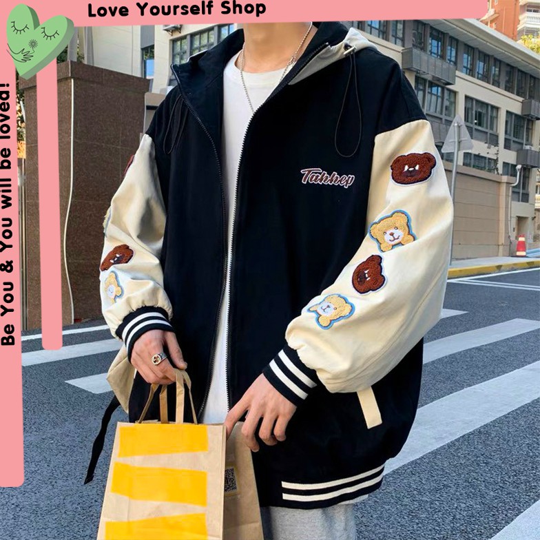 [Có ảnh thật] Áo khoác bomber chất dù viền gấu | BigBuy360 - bigbuy360.vn