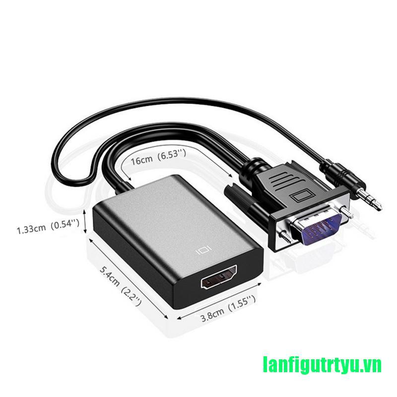 Bộ Chuyển Đổi Vga Sang Hdmi 1080p Hd Kèm Cáp Âm Thanh Cho Hdtv Pc Laptop Tv | BigBuy360 - bigbuy360.vn
