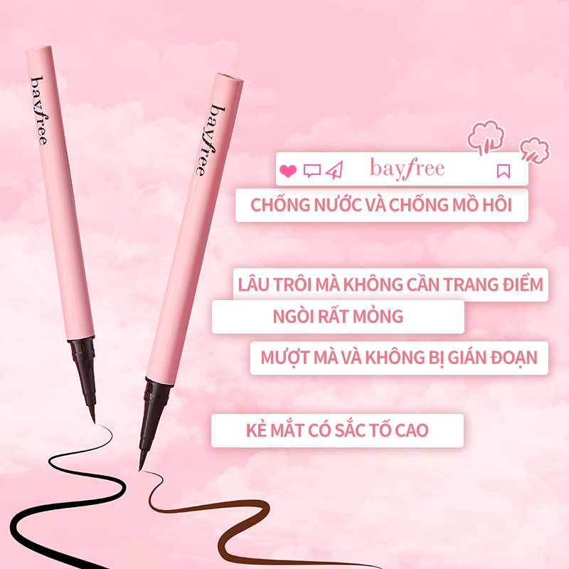 Bayfree bút kẻ mắt dạng lỏng siêu mịn kẻ mắt nước  lâu trôi  nước không trôi 10g
