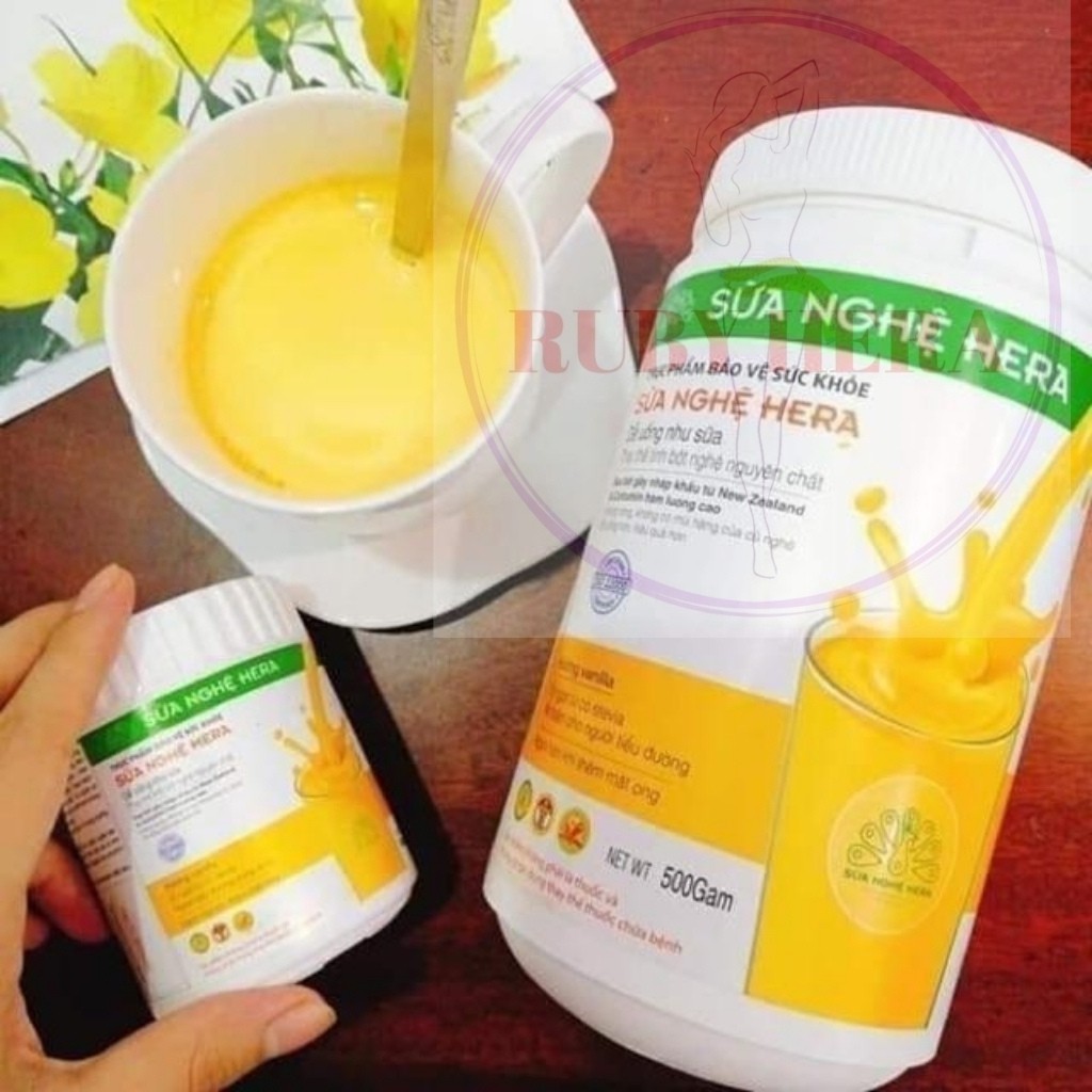 Sữa Nghệ HERA N03 Đẹp Dáng -  Đẹp Da - Hỗ Trợ Đau Dạ Dày - Tốt Cho Mẹ Sau Sinh (HỘP 500GR + HỘP 100GR)