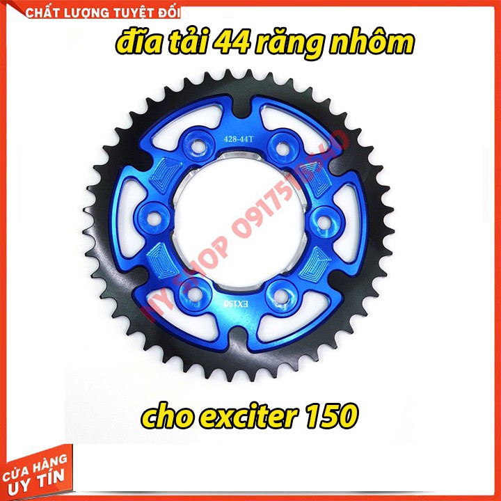 đĩa tải 44 răng nhôm cnc cho exciter 150