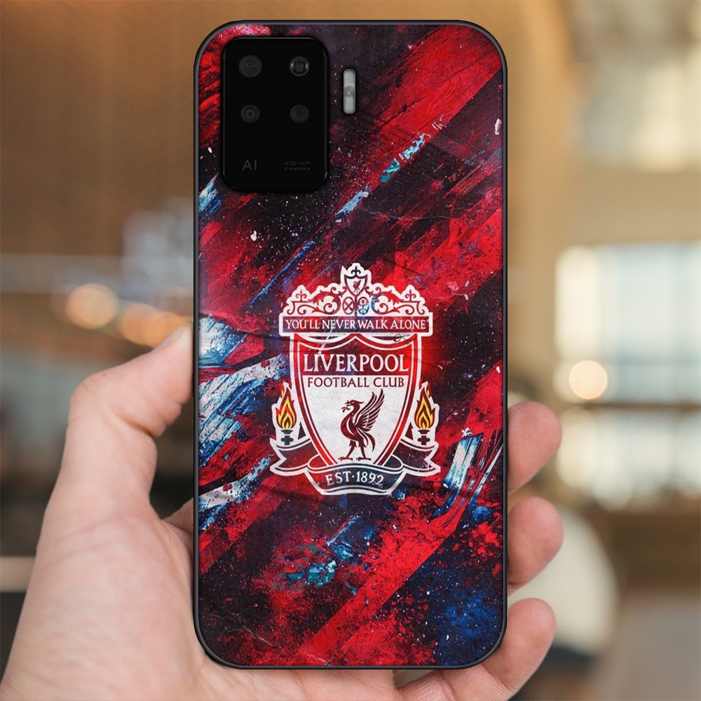 Ốp lưng Oppo A96 4G viền đen in hình Liverpool FC