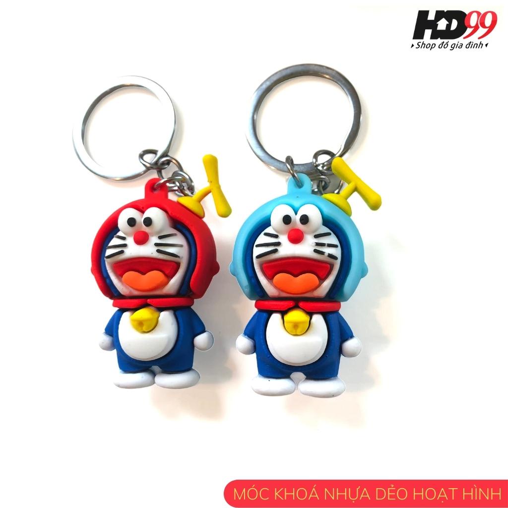 Móc Khoá Hoạt Hình Dễ Thương Doraemon Pikachu, Chất Liệu Nhựa Dẻo, Nhiều Lựa Chọn