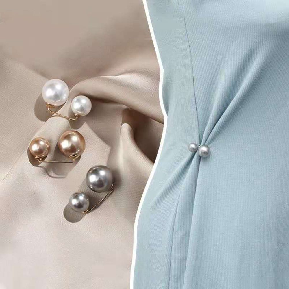 Bộ 3 ghim cài áo đính ngọc trai nhân tạo thời trang lãng mạn