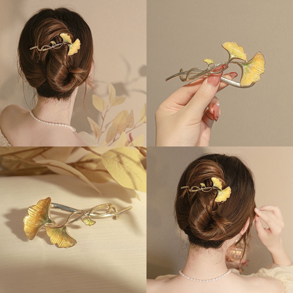 (MớI) Kẹp TóC HìNh ChiếC Lá Phong CáCh Trung Hoa