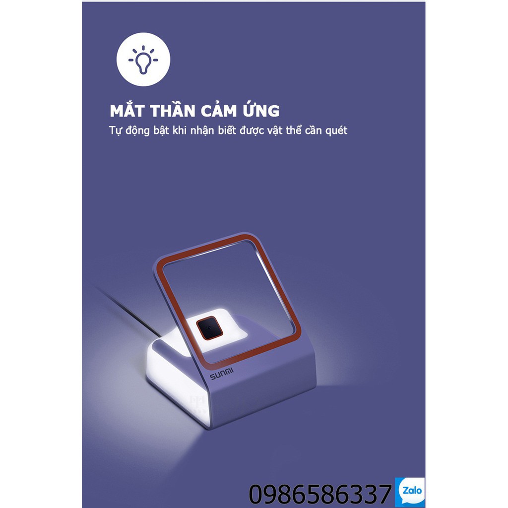 [8HEO HN] Máy quét mã vạch, QR code Sunmi  hỗ trợ thanh toán qua màn hình mobile [Hàng Xịn]