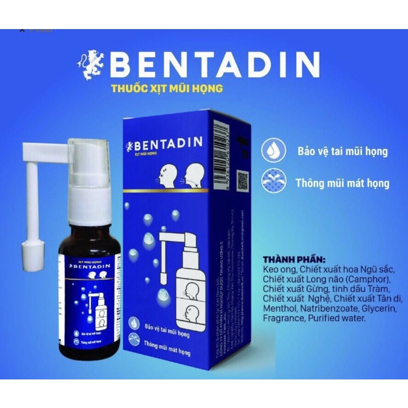 BENTADIN xịt mũi họng ( chai 30ml)