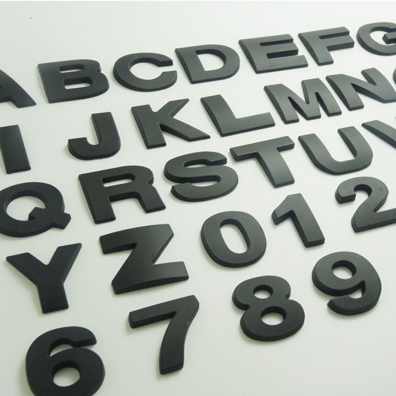 Miếng dán chữ cái 3d kim loại cho ô tô xe hơi màu đen | BigBuy360 - bigbuy360.vn