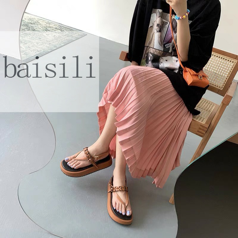 SANDAL XUỒNG BAISILI - GIÀY THỜI TRANG NỮ PHONG CÁCH HIỆN ĐẠI QUAI KẸP ĐẾ BẰNG BS220814