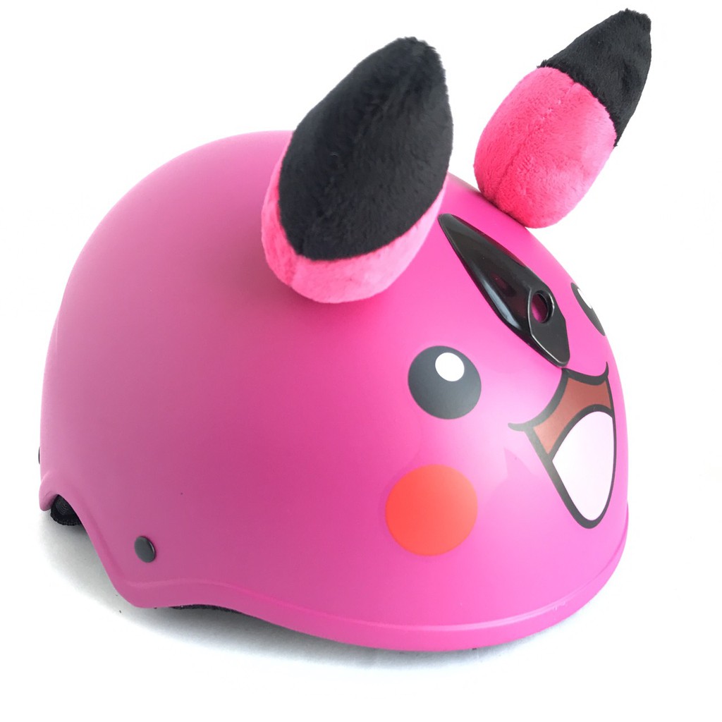 Mũ bảo hiểm trẻ em V&amp;S Helmet hình Pikachu hồng đào siêu dễ thương