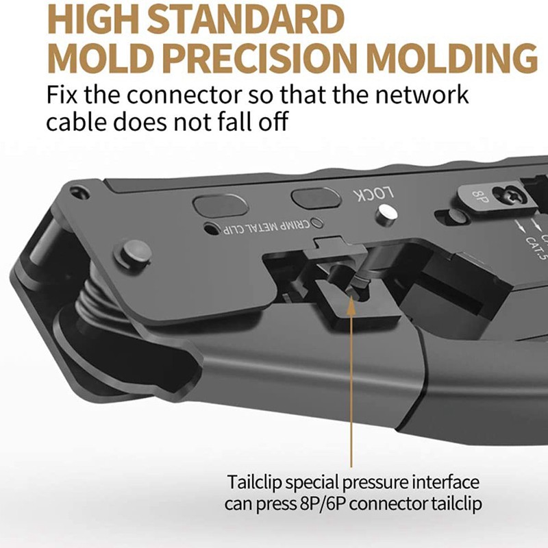 Kìm Bấm Mạng Cat7 Cat8 Rj45 Cat5 Cat6 Cable Clamp Rj11