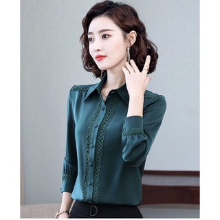 ÁO SƠ MI CÔNG SỞ NỮ VIỀN REN CAO CẤP
