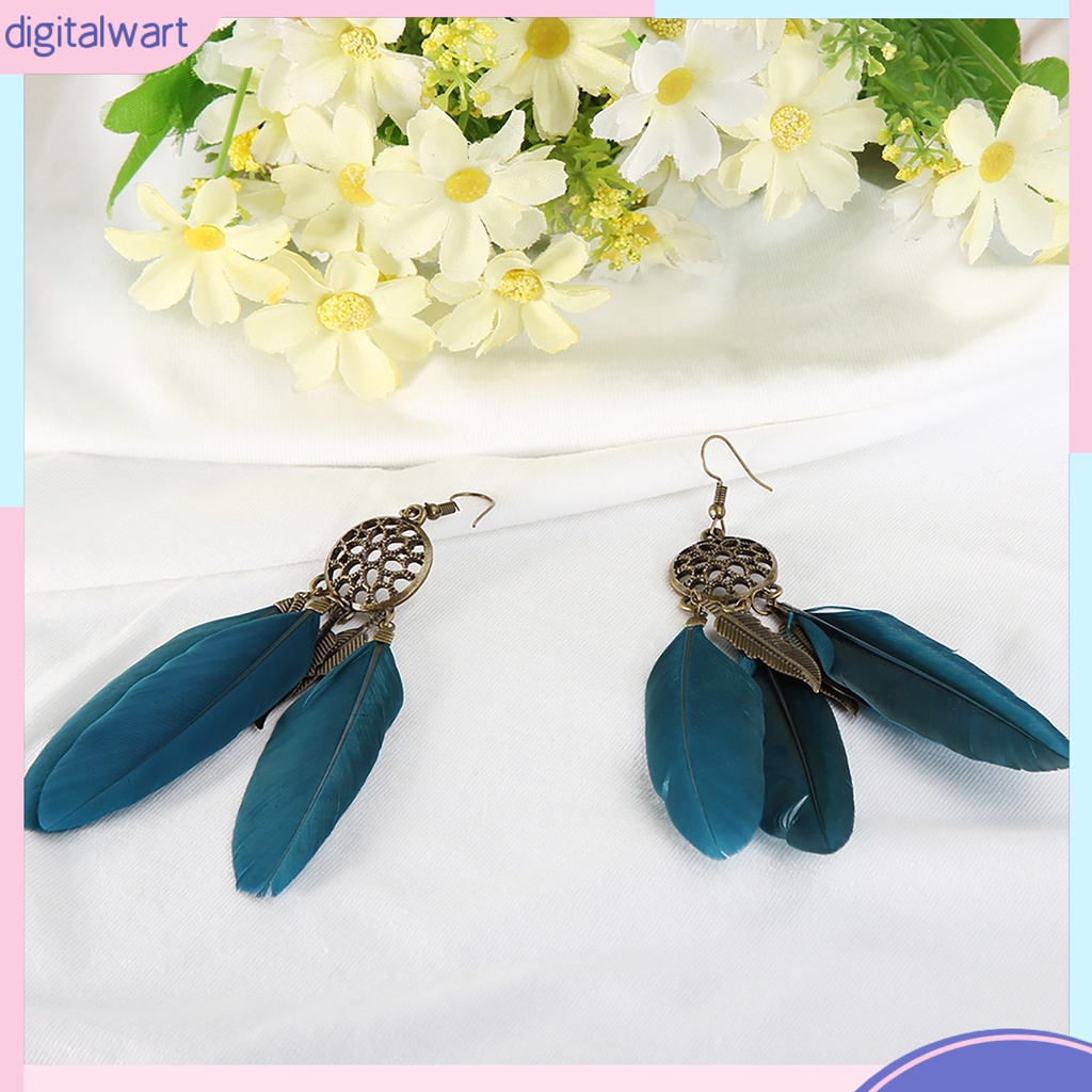 Khuyên tai lông vũ phong cách Bohemian cổ điển thanh lịch dành cho nữ