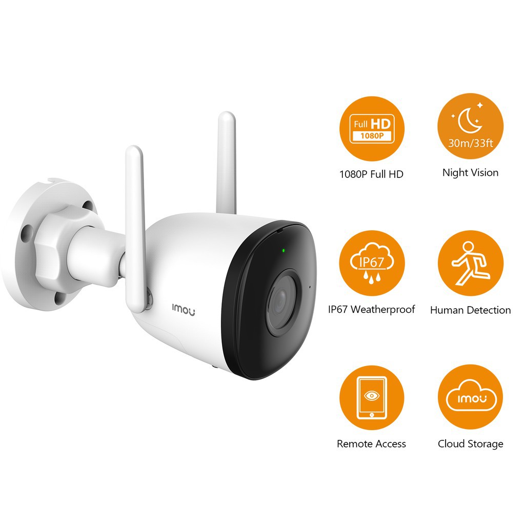 Camera Wifi ngoài trời Dahua Imou H.264 1080P ăng-ten kép ghi âm công nghệ AI chống thời tiết IP67 | WebRaoVat - webraovat.net.vn