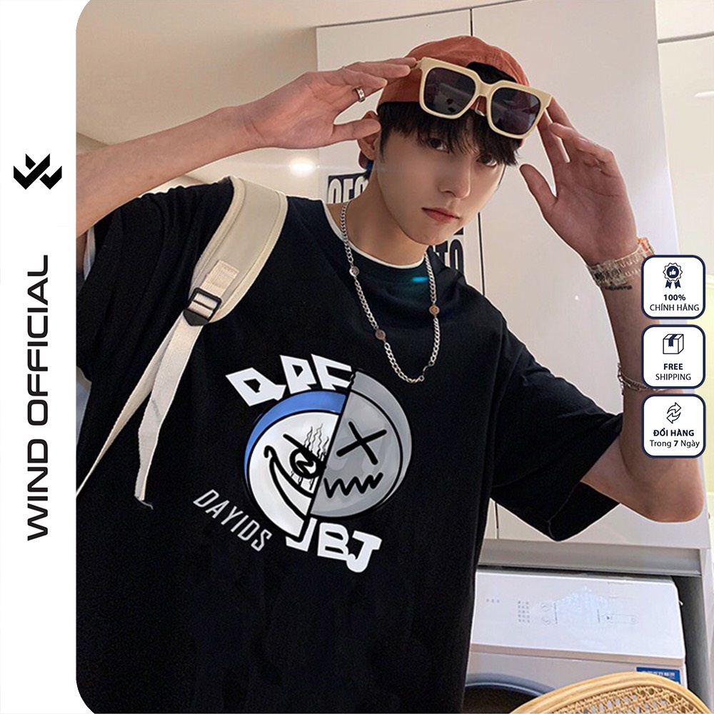 Áo phông unisex form rộng WIND tay lỡ oversize DAYIDS thời trang nam nữ ulzzang | BigBuy360 - bigbuy360.vn