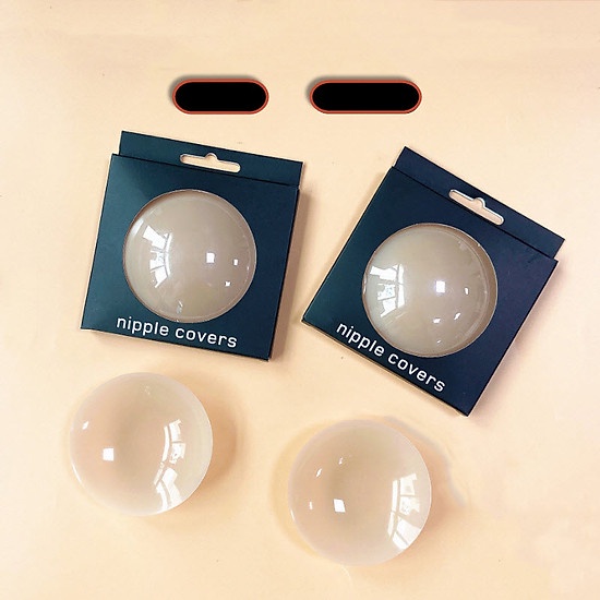 Set 2 Miếng Dán Ngực Nhiệt Tự Thân Silicon Siêu Mỏng Không Keo,Dán Ti Siêu Bám A.246