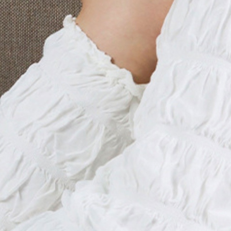 Xiangbao Vớ Dài Đến Đầu Gối Giữ Ấm Chân Màu Trắng Gợn Sóng Bong Bóng Cho Nữ