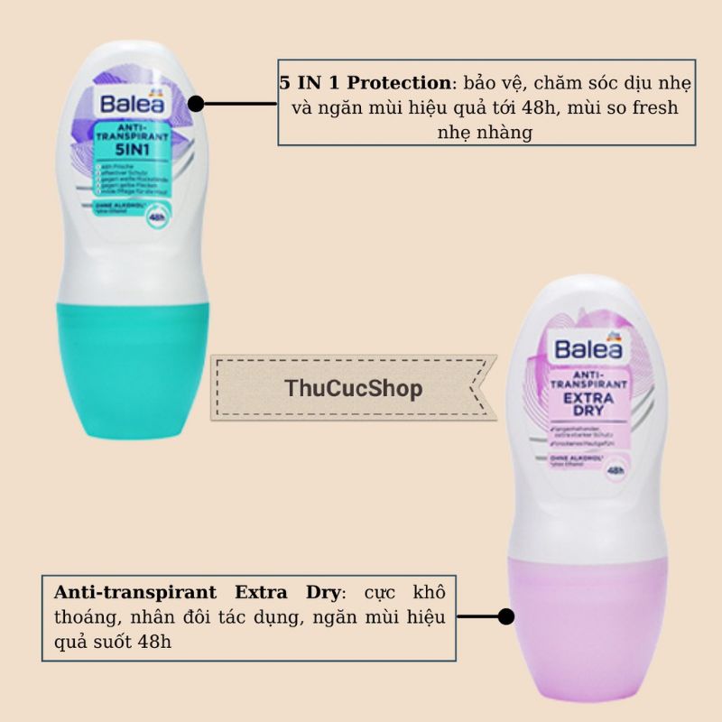 Lăn Khử Mùi Balea Nữ Đức 50ml