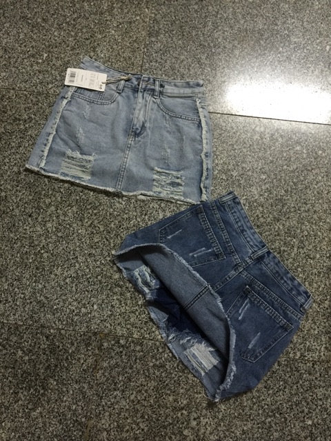 Quần giả váy jean rách | BigBuy360 - bigbuy360.vn