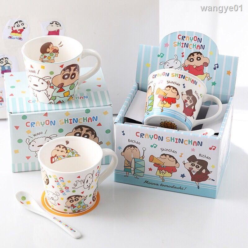 ★☆Ly uống nước bằng sứ in hình cậu bé bút chì Shin-Chan dễ thương