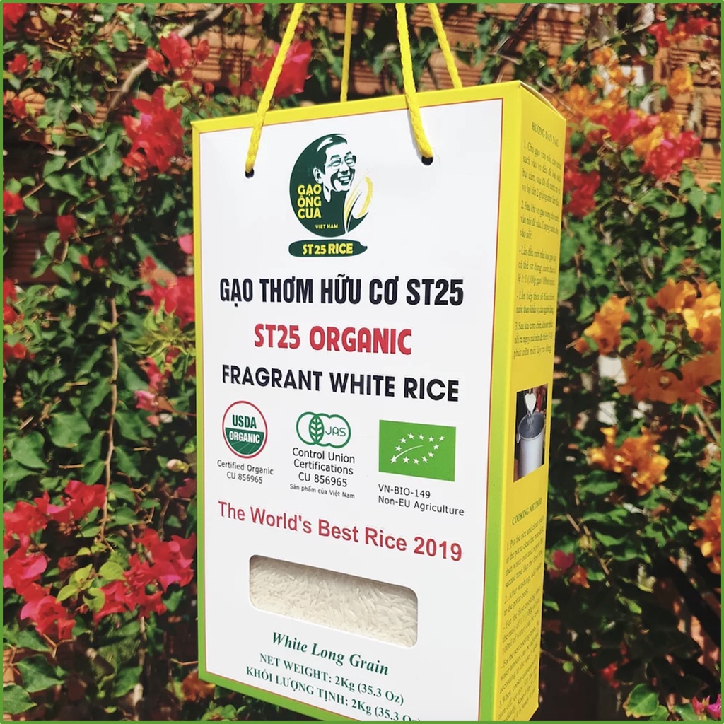 GẠO ÔNG CUA ST25 ORGANIC _Hộp 2kg