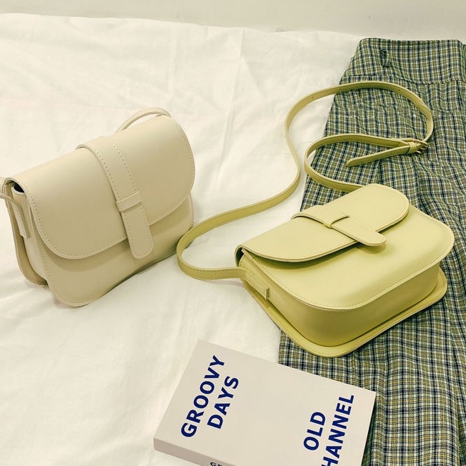 Túi Đeo Chéo Hình Vuông Nhỏ Màu Trơn Phong Cách Phương Tây Thời Trang Cao Cấp Cho Nữ