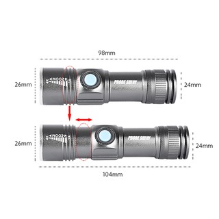 ✪Gustavoo✪ Adjustable LED Zoom 3000LM MINI USB Rechargeable Flashlight Torch Portable
