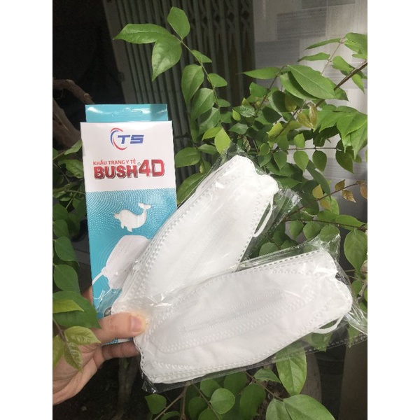 Khẩu Trang Cá Logo Dập Bush TS ( Hộp 10 cái)