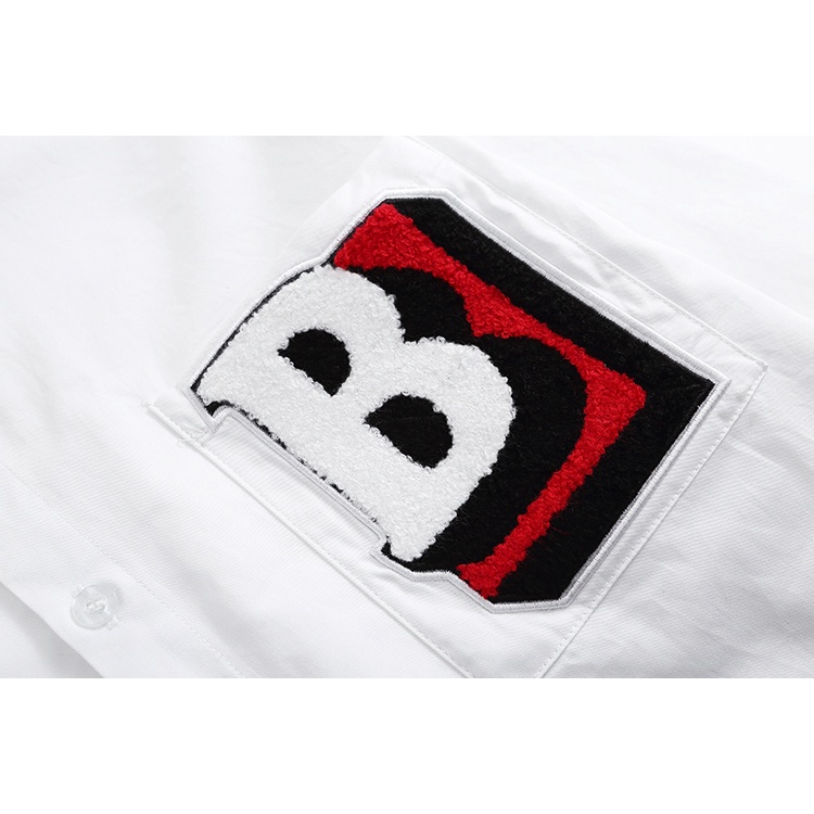 Áo Sơ Mi Burberry Tay Dài Mềm Mại Thoải Mái Phối Túi Thiết Kế Đơn Giản Chất Lượng Cao Cho Nam##