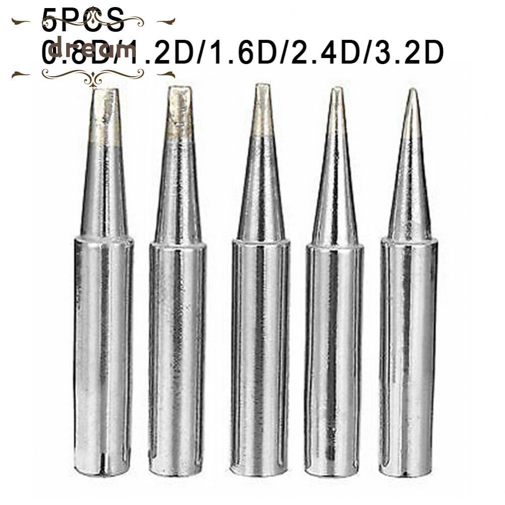 【DREAMLIFE】Soldering Iron Tip 5 PCS 0.8-3.2D Copper 900M-T Replaceable Soldering Station