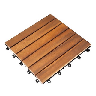 (SƠN PHỦ 4 LỚP) Sàn gỗ tự nhiên vỉ nhựa ngòi trời - 1 tấm 6 nan - loại A xuất khẩu - CÓ SƠN PHỦ