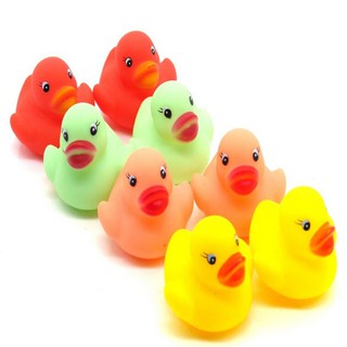 Colorful rubber duck bath toys