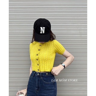 Áo len tơ crop QC