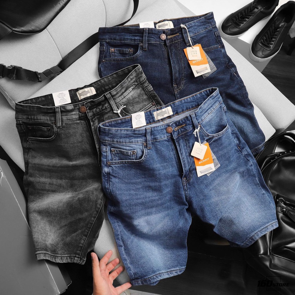 Quần short jeans P.B dark blue (160Store)