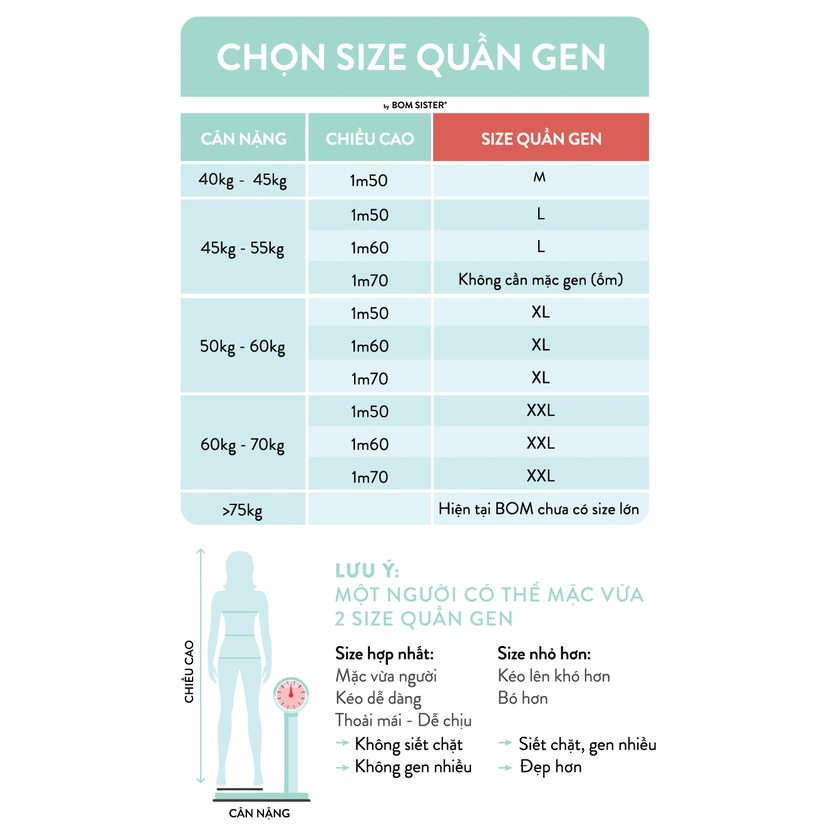 Quần gen định hình lưng cao giảm eo nâng mông chống cuộn BOM SISTER MUQG2601