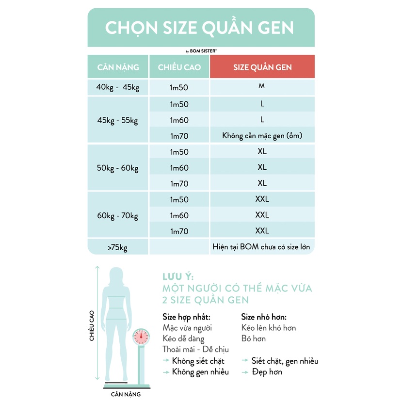 Quần gen định hình su lưng cao BOM SISTER QG5608