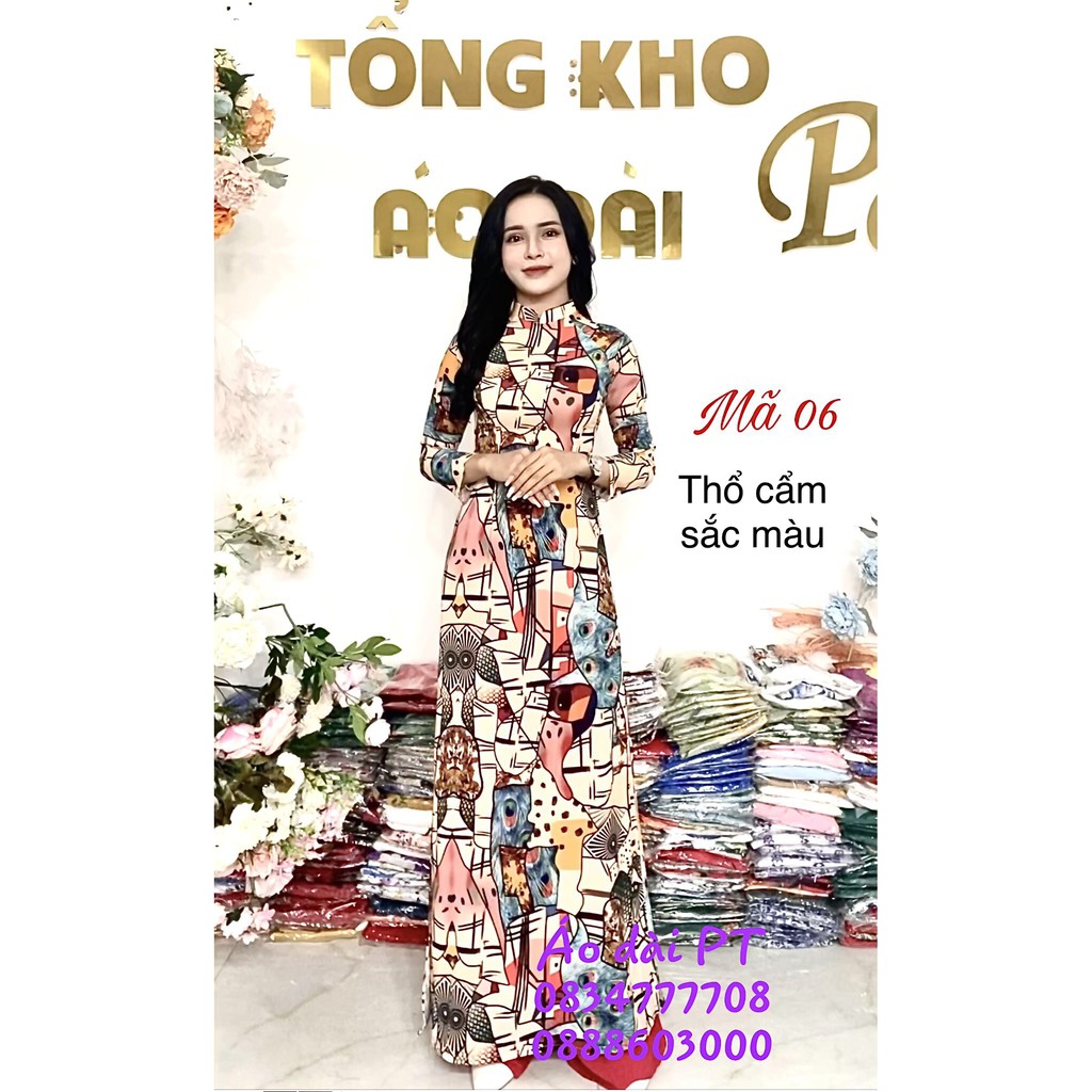 Bộ áo dài Lụa nhật đẹp 2021 Cao Cấp