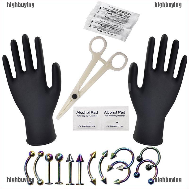 1 Bộ Dụng Cụ Xỏ Khuyên Cơ Thể Chuyên Nghiệp