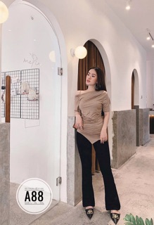 Bigsize Áo thun lệch vai A88