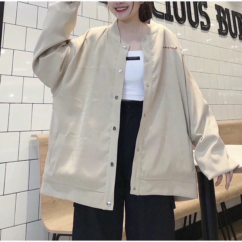 Áo Kaki Nữ Khoác Ngoài Siêu Hot Thêu Chữ W.i.n Bi.g - Hàng mới về